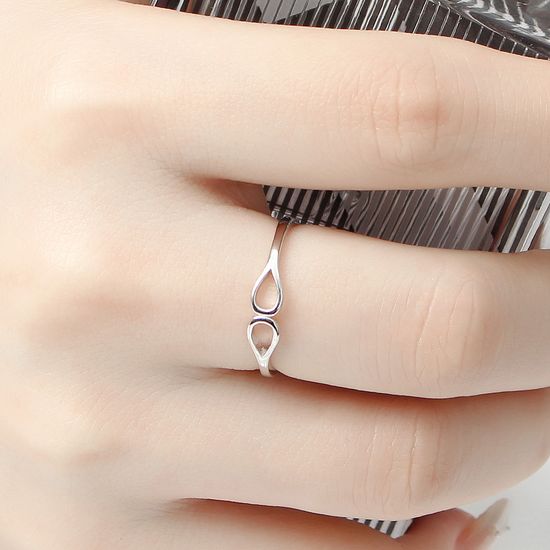 [비쥬 홀릭] 실버 925 백금도금 트윈 반지 사이즈