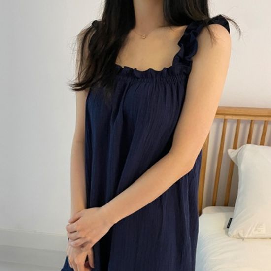 거즈 순면 나시 원피스 홈웨어