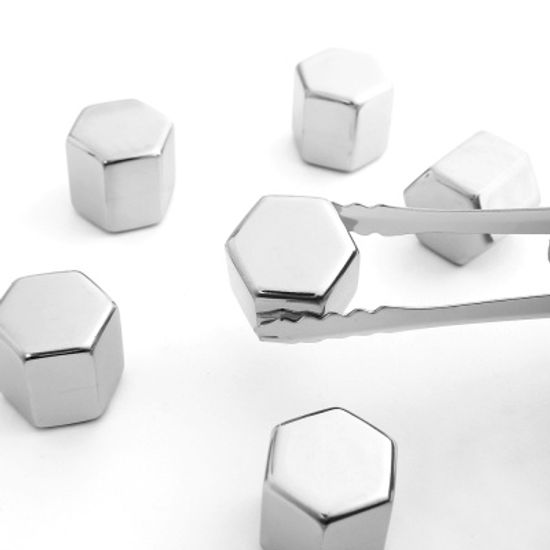 안 녹는 얼음 아이스큐브 6p(+집게) 녹지않는스텐얼음