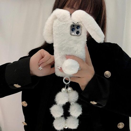 갤럭시 s22 s21 s20 노트 20 10 토끼 스트랩 털케이스