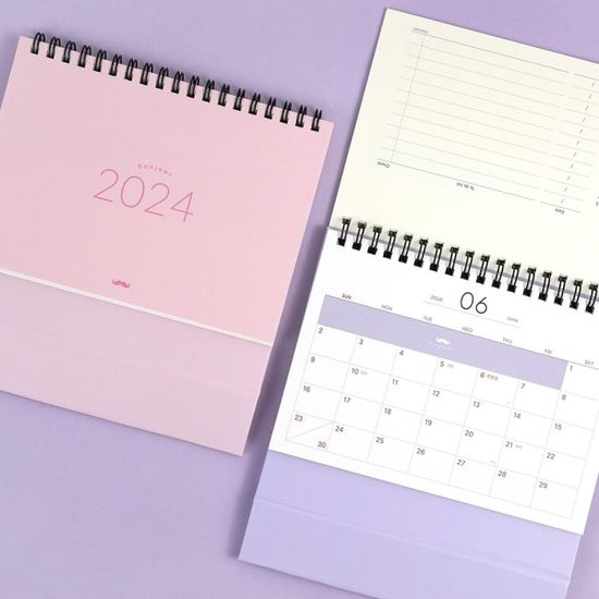 핑크풋 봉주르2024탁상캘린더