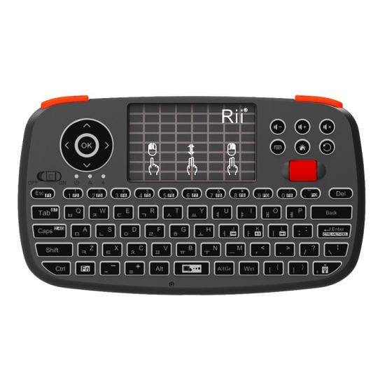 리 듀얼모드 블루투스 무선 터치패드 키보드 Rii i4+