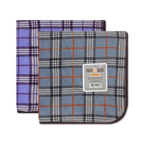 20000 체크왕담요(SP)-그레이