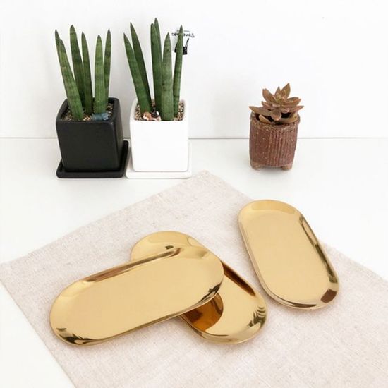 인테리어소품 골드 트레이 S WF06B1F