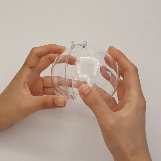 투명 플라스틱볼 원형캡슐 9cm 4P(WAD63A9)