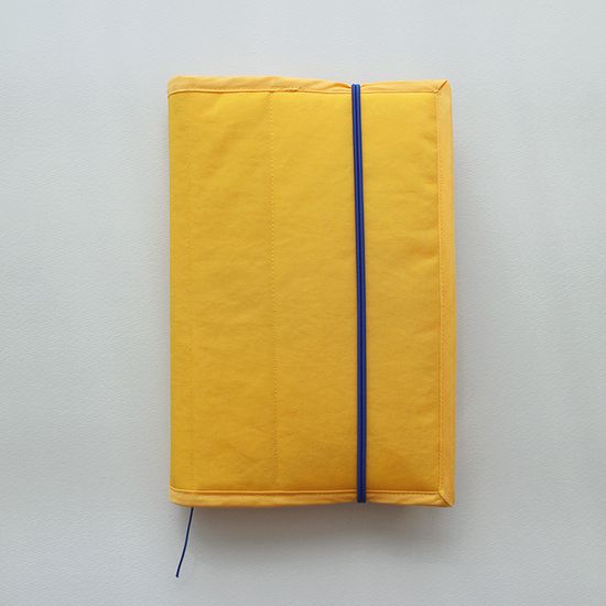 폴리샤샤 방수 누빔 밴딩 북커버 다이어리커버-옐로우