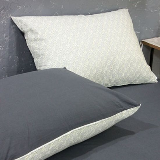 싸리 그레이 양면 베개커버