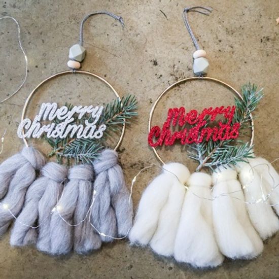 크리스마스 리프 양모 리스