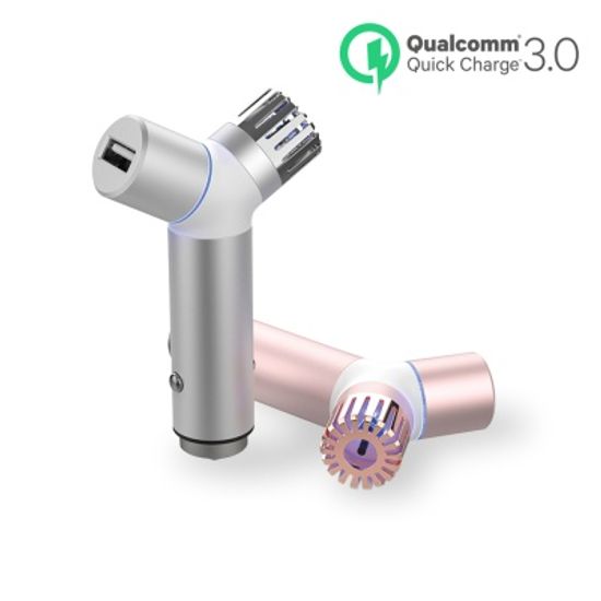 오로라 차량용 공기청정 충전기 QCC-IQC30