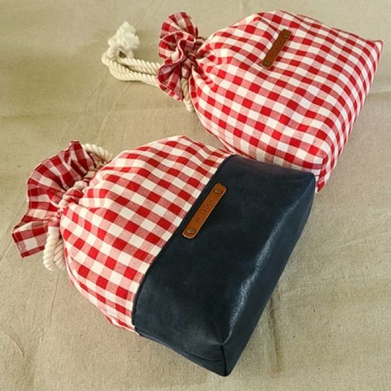 레드체크 파우치 캐쥬얼백