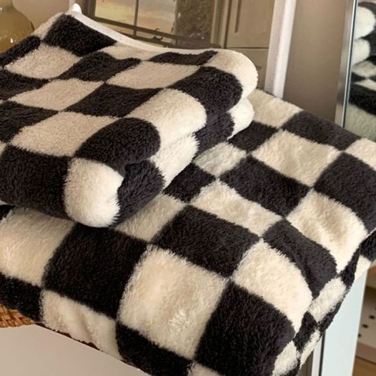 부드러운 체커보드 디자인 페이스 바스 타올 수건