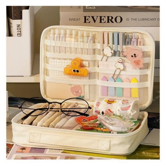 투명 다이어리 필통 파우치 스티커 포카 수납 펜 