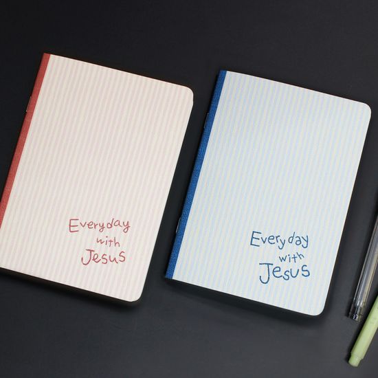 미니 무지노트_ everyday with Jesus (라인_블루)