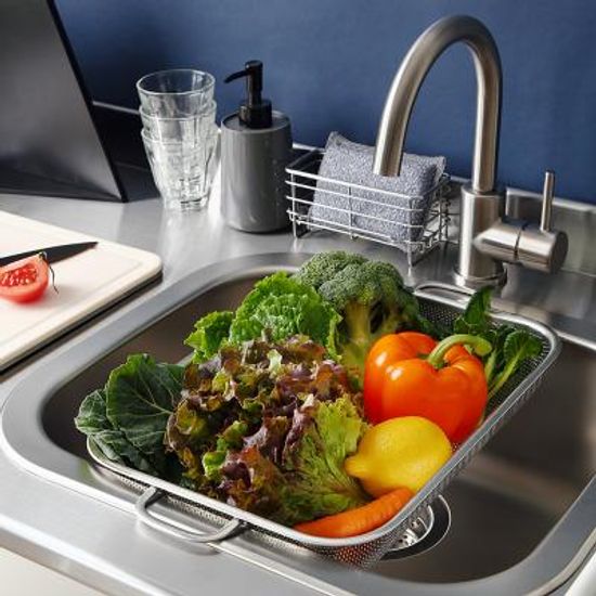 [레벤호프]스텐 사각 양수 채반 바구니 중(21X36)