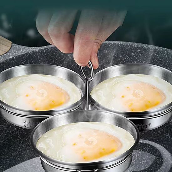 스텐 수란 계란찜기 후라이 찜기 3P K547