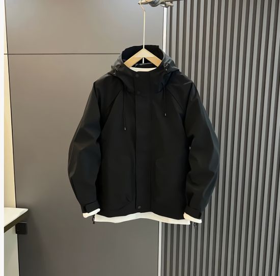 남성 겨울 홀디스 바람막이 솔리드 후드 패션 점퍼