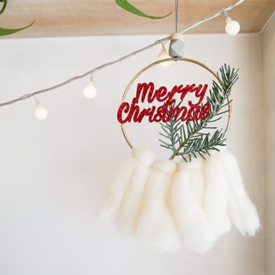 크리스마스 리프 양모 리스