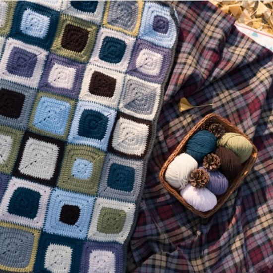 모던 프레임 블랭킷 - 코바늘키트(동영상 포함) 