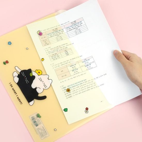 핑크풋 냥냥가로봉투파일