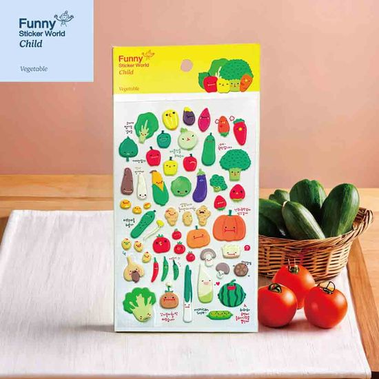 퍼니스티커 Z807 야채모음 캐스팅 차일드 스티커