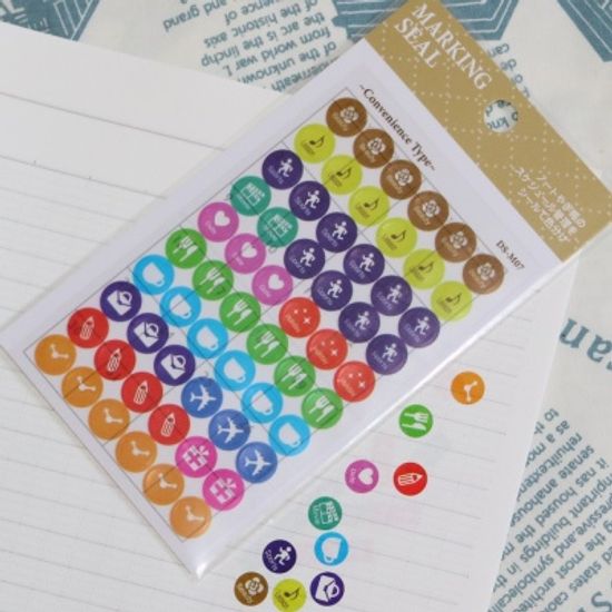 수첩,다이어리 꾸미기 마킹씰...나카바야시 PP 데코스티커 F274-M07