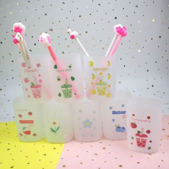 투명 연필꽂이 다용도 펜홀더 메이크업 보관 정리