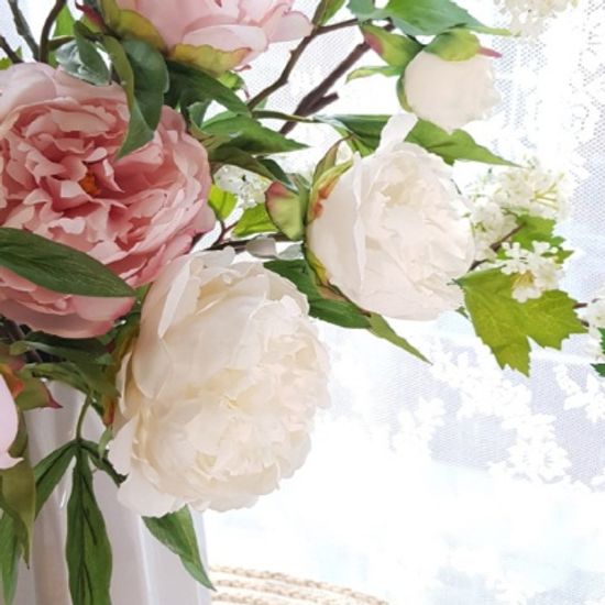 부귀영화 모란꽃 조화 긴가지_4colors