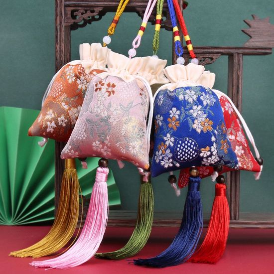 전통 고풍스런 노리개 복주머니 분홍색(WDA6FC7)