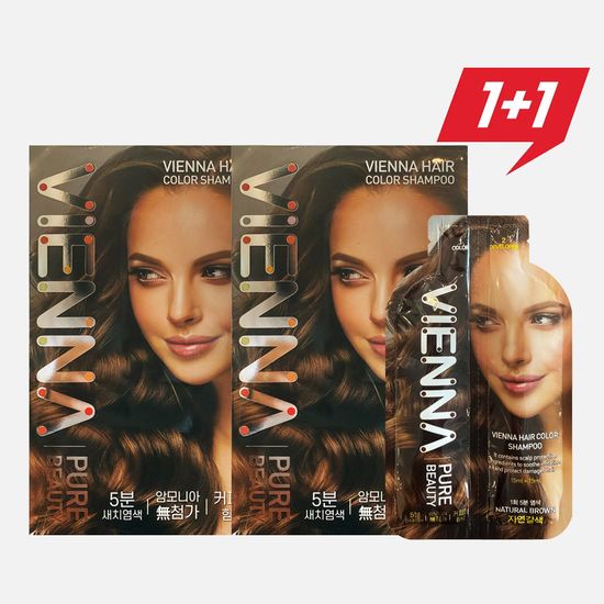 [1+1]비엔나 퓨어 뷰티 5분 새치커버 헤어 염색약