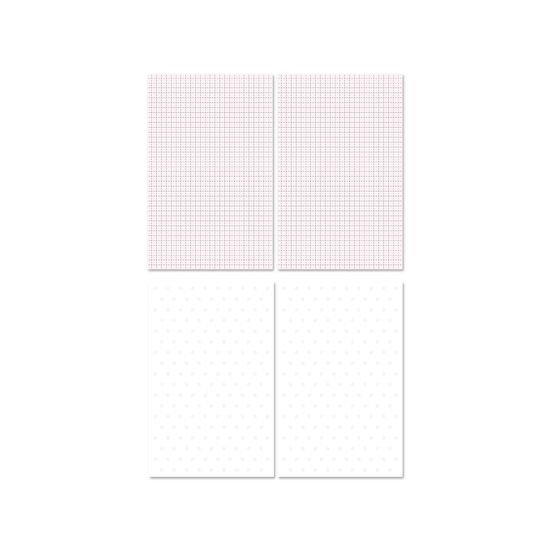 오블러뮤 A7 핑크 베이직 다이어리 양면 속지 (20매)