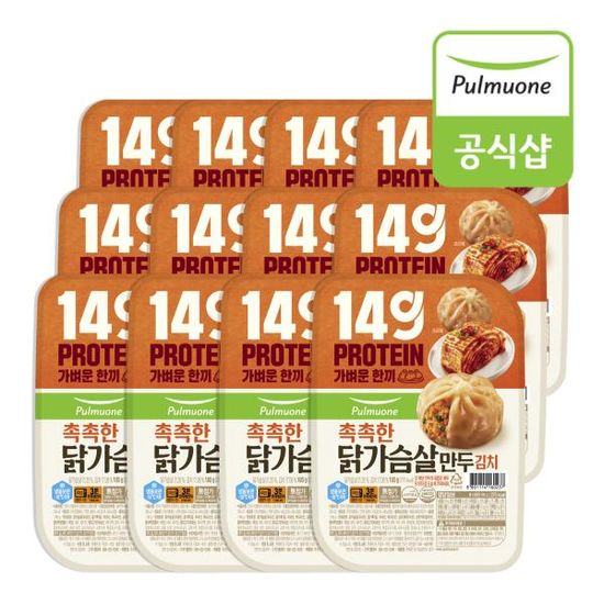 풀무원 촉촉한 닭가슴살만두 김치(180g) x 12개