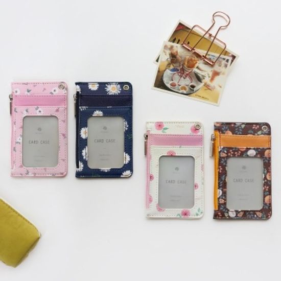 핑크풋 꽃길 목걸이카드지갑