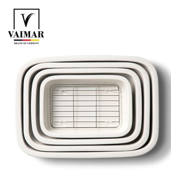 [바이마르] 세라믹 밧트 사각트레이 4종 레드/네이비