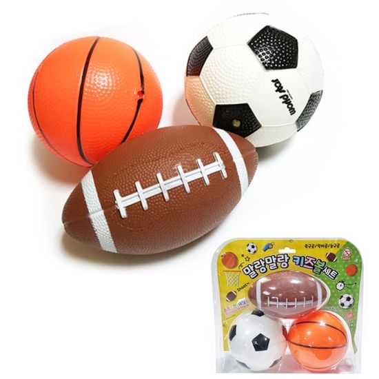 말랑말랑 3P 키즈볼 축구공 농구공 럭비공