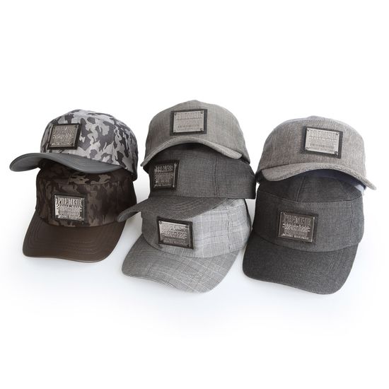 [디꾸보]메탈 포인팅 절개 카모 글렌체크 모자DCH-CU051