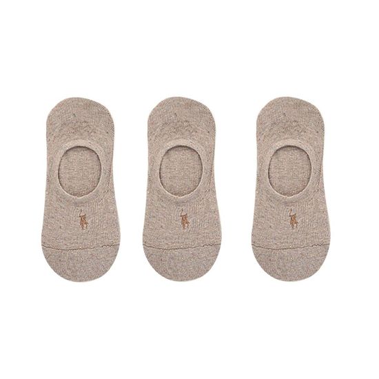 여자 폴로나이즈 페이크삭스 3켤레 멜란지 브라운 (WC