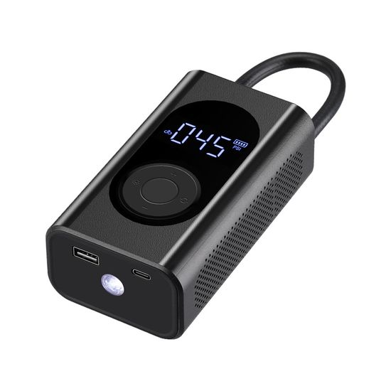 휴대용 전동 에어펌프 공기압측정 / 타이어 공기주입