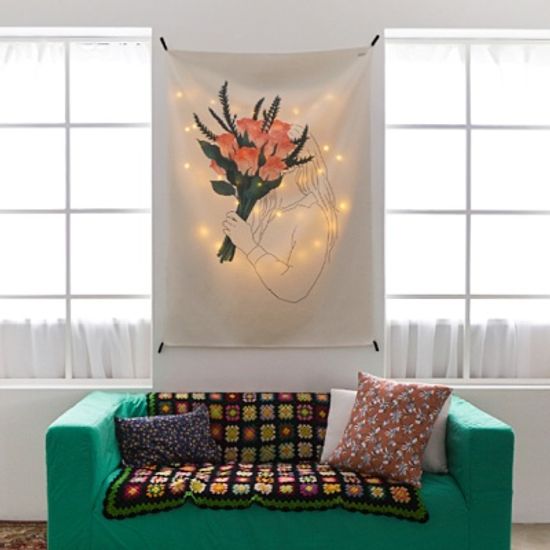 꽃다발 패브릭 포스터 / 가리개커튼