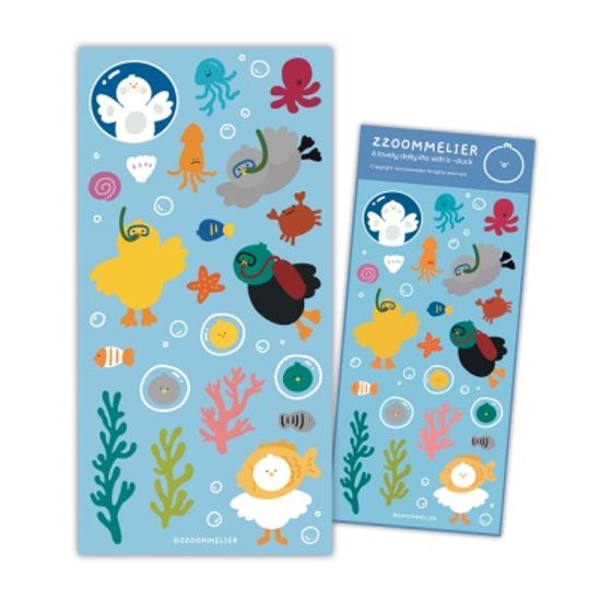 k-오리 언더더씨 바다 다꾸 씰스티커