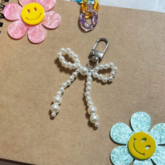 진주 리본 키링 (소)