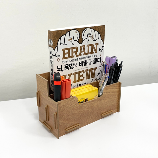 올지 우드 필기구정리함 연필꽂이 연필통 펜 꽂이