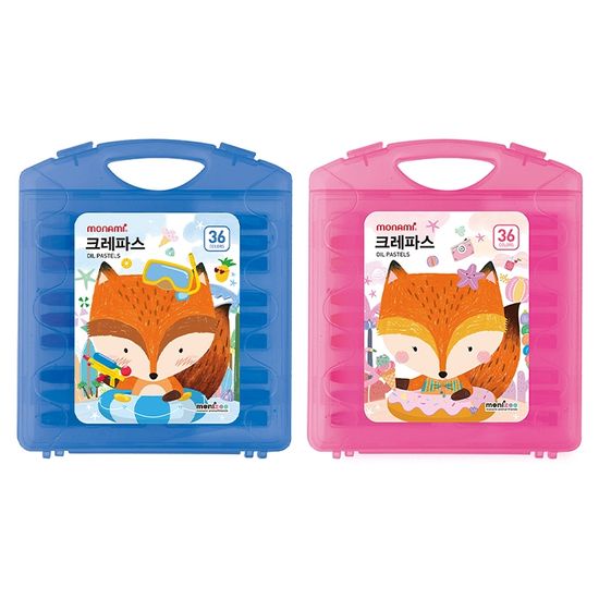 모나미 모니주 크레파스 36색(블루)