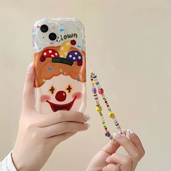 갤럭시 s23 22 21 A시리즈 광대 스마일 스트랩 케이스