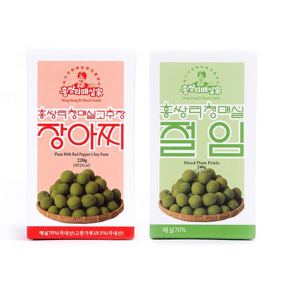 홍쌍리 고추장장아찌220g+매실절임240g
