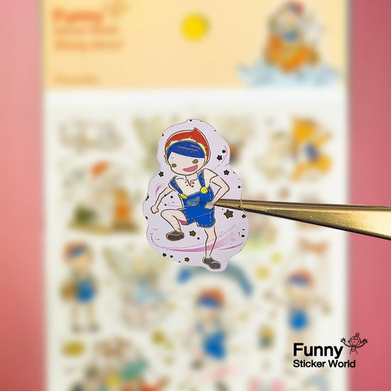 퍼니스티커 T902 피노키오 PVC 다이어리데코 스티커