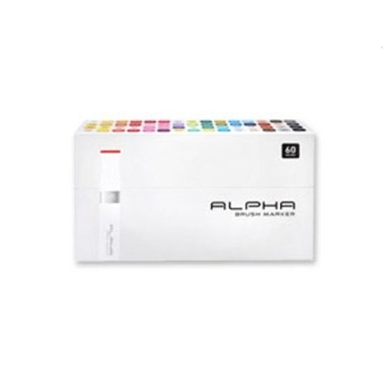 [알파색채] 브러쉬마카60색 [세트/1]  326556