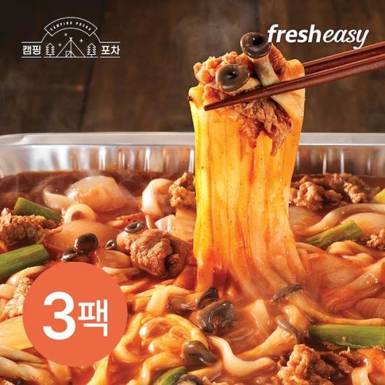 [3팩 구성] 캠핑포차 얼큰버섯칼국수 2인분 (1160g)