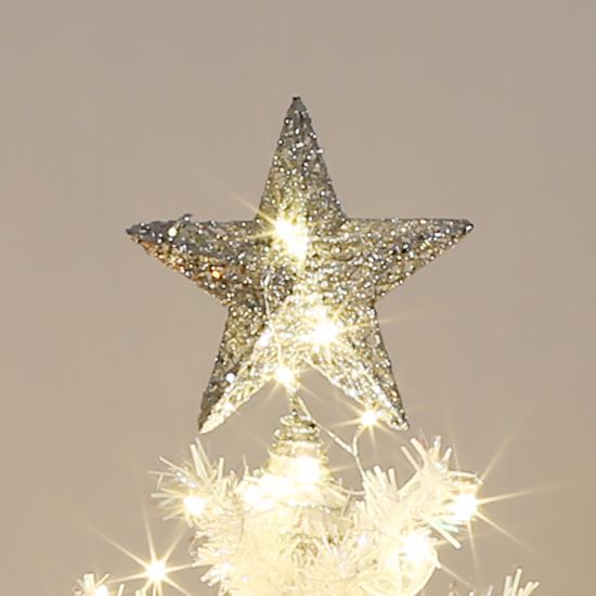 샤인 스타 LED 트리 탑별 장식 꼭대기별 토퍼 실버