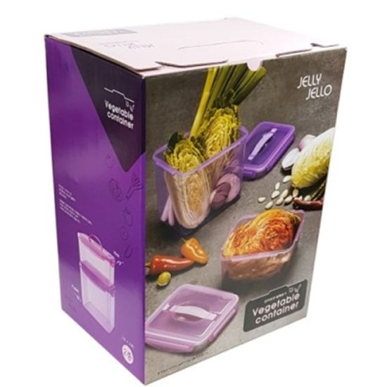 젤리젤로 밀폐보관용기2종세트 안심소재  2.5l + 4.6l