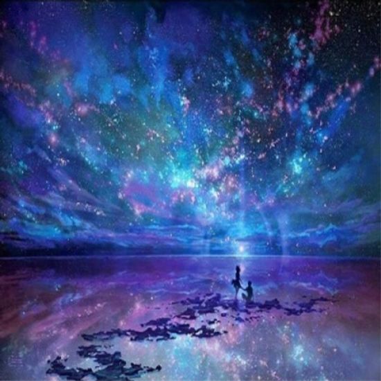[피포페인팅]Q5934 에메랄드오션나잇  size 40*50cm